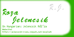 roza jelencsik business card